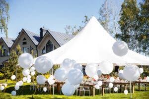 Party Tents Direct sells perfect pole tents and high peak tents to serve as ideal wedding tents