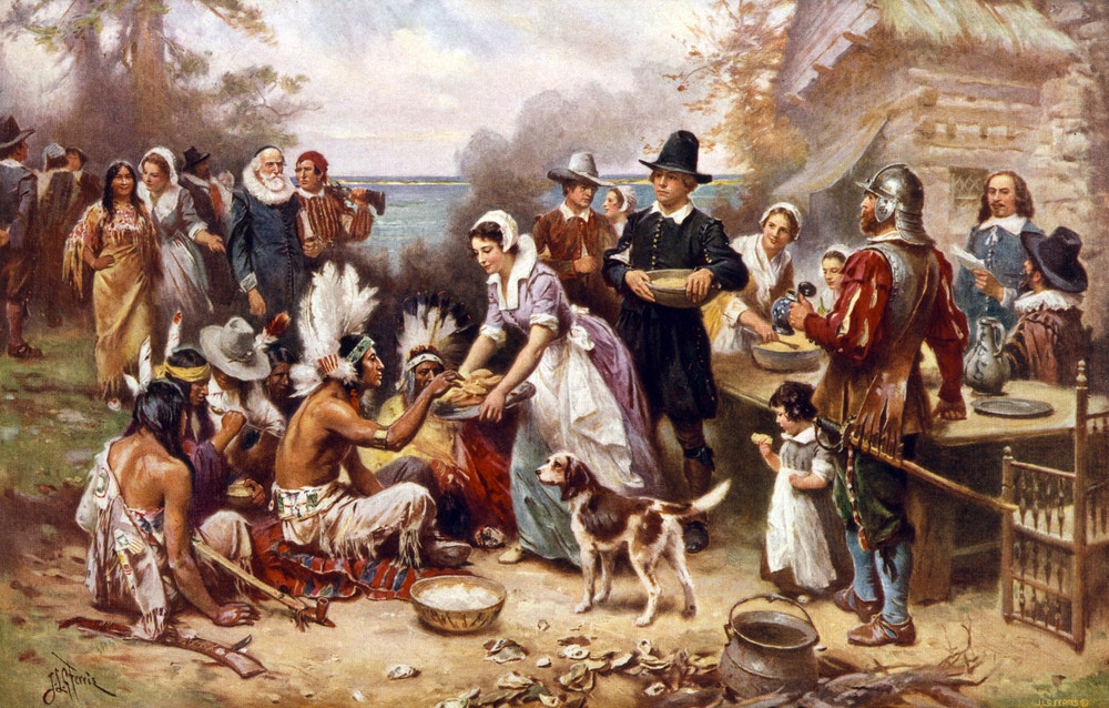 The first outdoor Thanksgiving dinner happened in 1621. It also happened to be the very first Thanksgiving dinner ever.