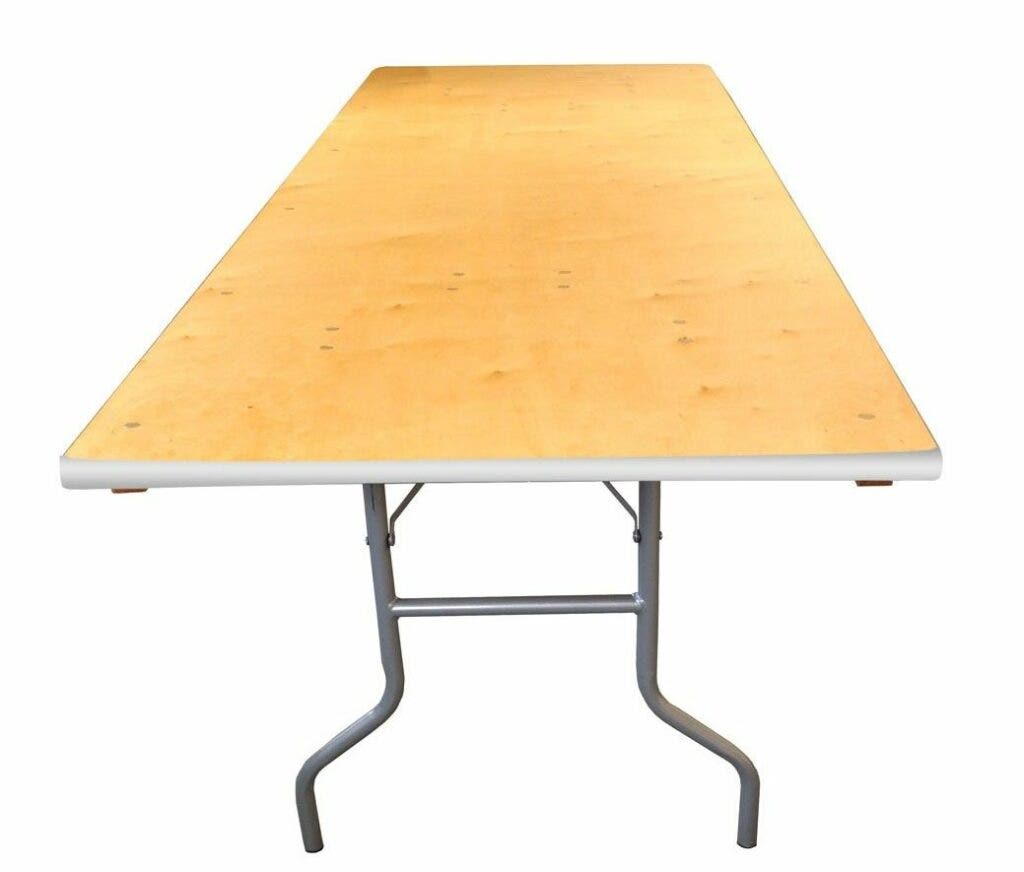 Front view of the table